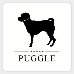 Puggle Black Silhouette Magnet